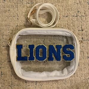 Clear crossbody stadium bag